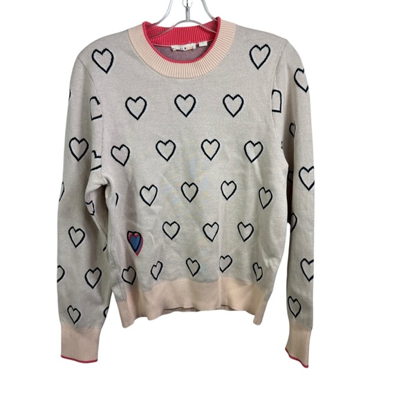 Roller Rabbit Pink Hearts Intarsia Sweater In Nocolor - Picture 2 of 6